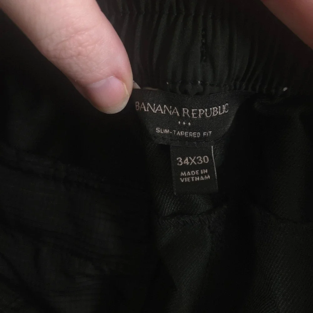Banana Republic Pants Mens 34x28 Black Performance Tapered Stretch Tech Trousers